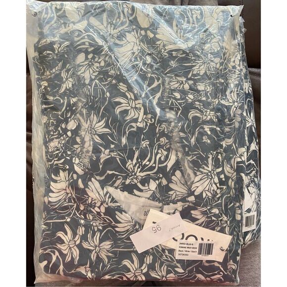 St. Roche NWT Romaine Wrap Dress in Black/White Mushroom Pattern Size 8 - Picture 5 of 5